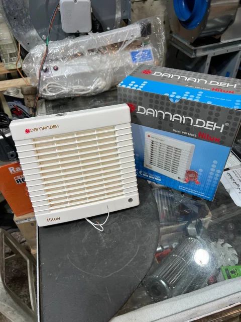 هواکش دمنده هایلوکس لوله ای 15 سانت قاب 20 در 20 مدل VDI-15S2S)